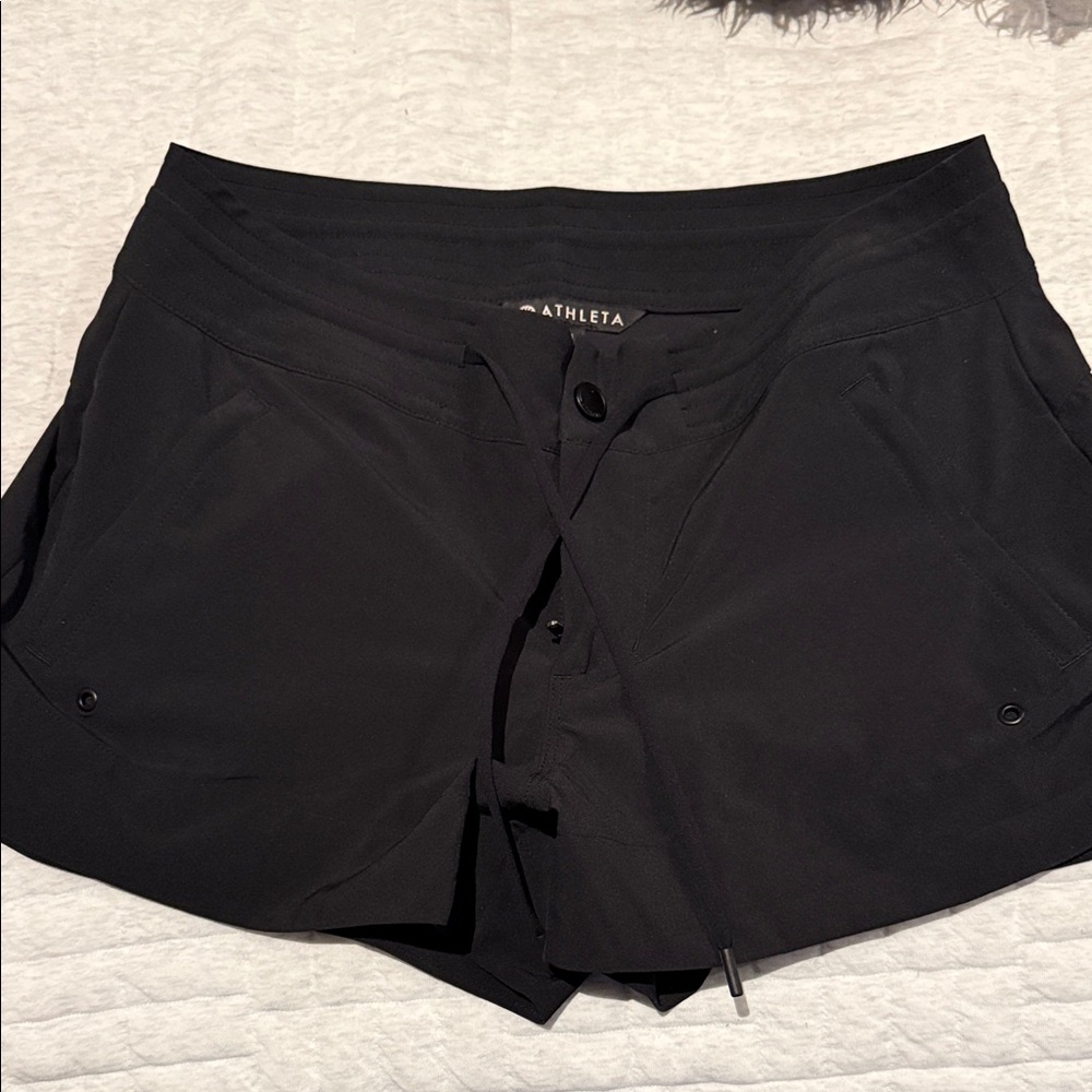Athleta Black Drawstring Performance Shorts